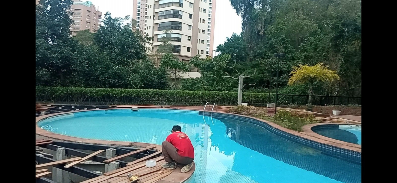 Deck de Madeira Manutenção Jardim Tranquilidade - Reforma Deck Piscina